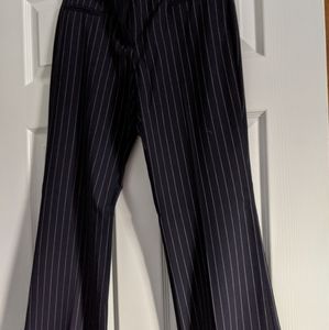 Navy blue pinstripe pants